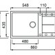 Elleci Unico 410 Lavello montato su piano Rettangolare Keratek plus 3