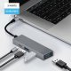 Ekon HUB con 3 porte USB-A, 1 porta USB-C e cavo di alimentazione USB-C 3