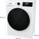 Gorenje WD2A854ADPS/DE lavasciuga Libera installazione Caricamento frontale Bianco D 11