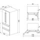 Smeg FQ55FNDE frigorifero side-by-side Libera installazione 539 L E Nero 6