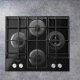 Hotpoint HAGS 62F/BK Nero Da incasso 59 cm Gas 4 Fornello(i) 5