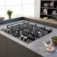 Hotpoint HAGS 62F/BK Nero Da incasso 59 cm Gas 4 Fornello(i) 8