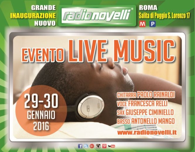 Evento inaugurazione Live Music del 29-30 Gennaio