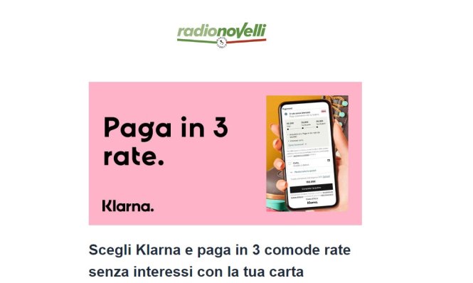 Acquista in 3 Rate con Klarna