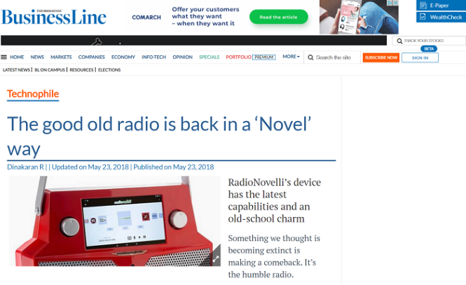 RadioNovelli’s device has the latest capabilities and an old-school charm