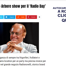 Renzo Arbore show per il ‘Radio Day’
