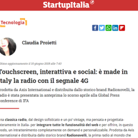 Touchscreen, interattiva e social: è made in Italy la radio con il segnale 4G