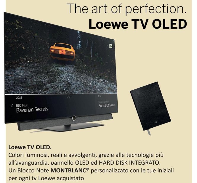 LOEWE : PROMOZIONE OLED TV CON ESCLUSIVO REGALO MONTBLANC